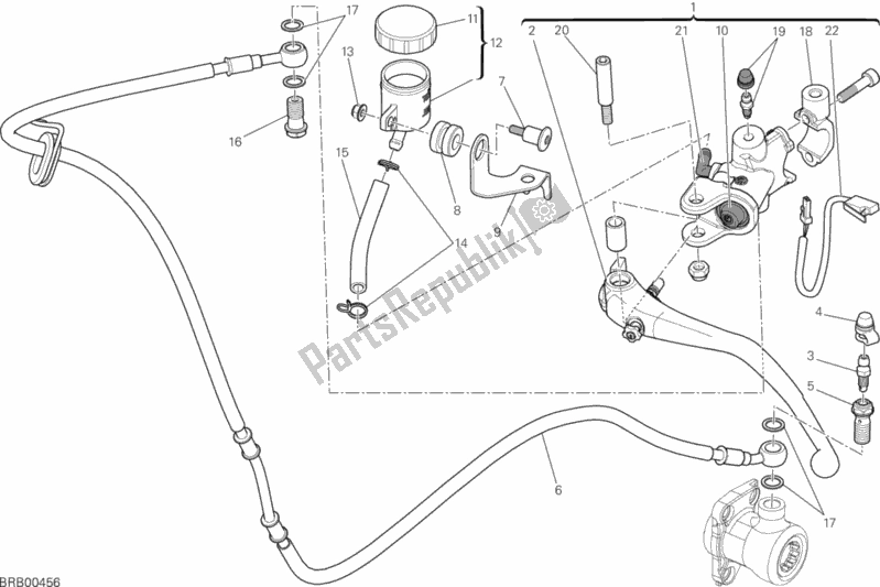 All parts for the Clutch Control of the Ducati Monster 1200 S Stripes USA 2016
